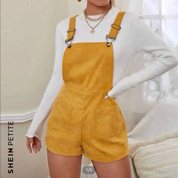 3 SHEIN NWOT Overall Rompers - Picture 3 of 3